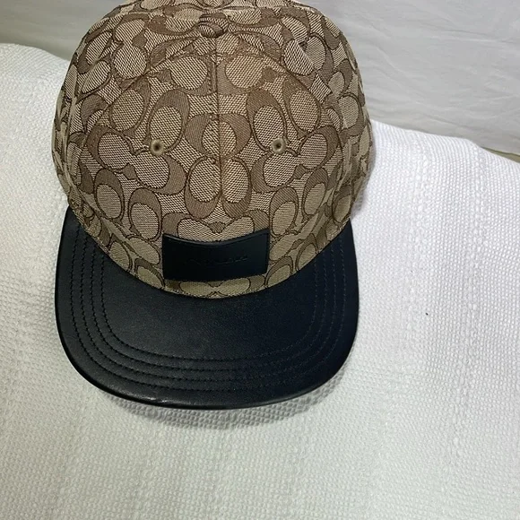 Coach Tan and Black Patterned Cap - Picture 6 of 6